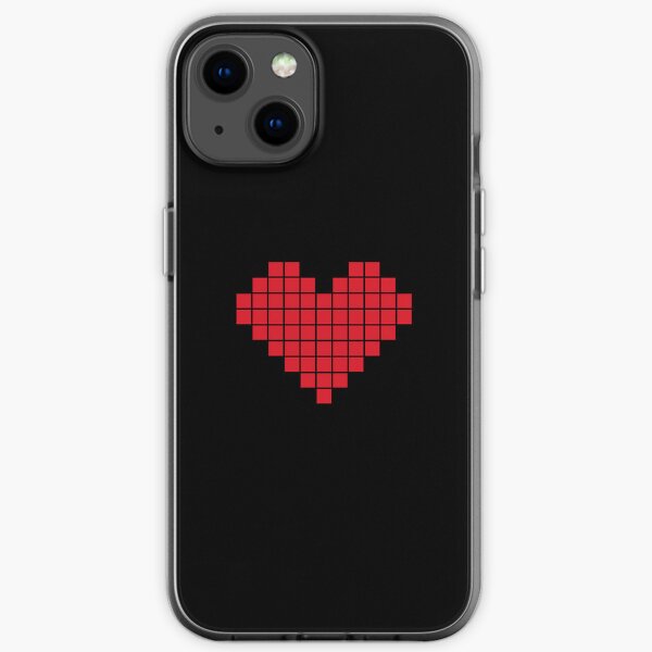 Love - Red Pixel Heart - Arcade iPhone Soft Case