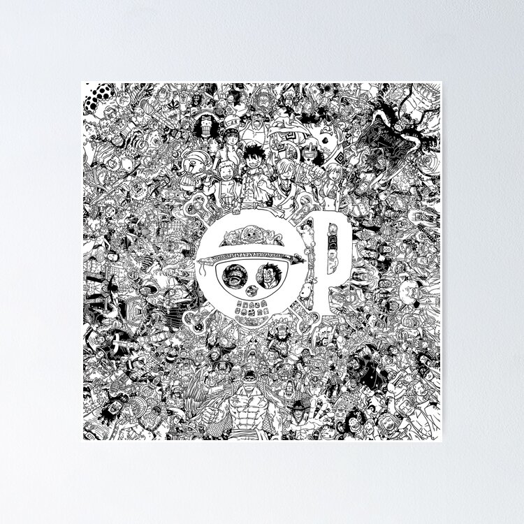 One piece doodle minimalistic design Mouse Pad