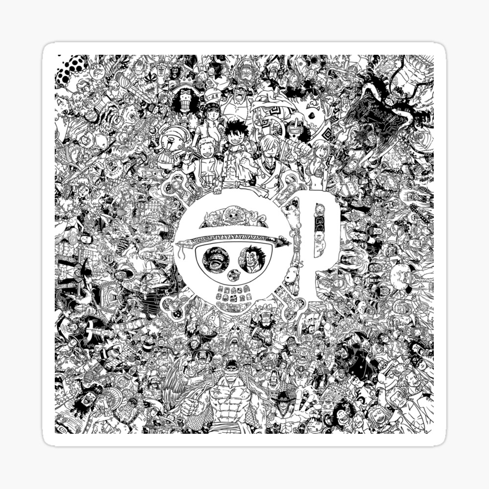 One piece doodle minimalistic design Mouse Pad
