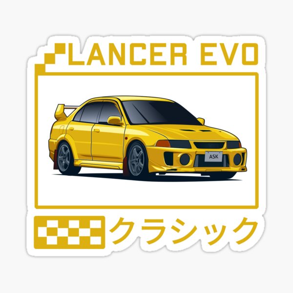 "Mitsubishi Lancer Evolution Classic" Sticker for Sale by