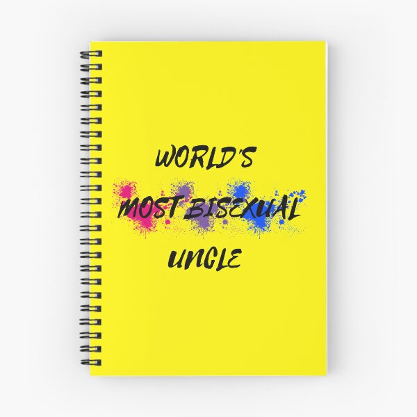 Item preview, World's Most Bisexual Uncle Bi Flag Color Splash In Yellow designed and sold by LuckyKermit.