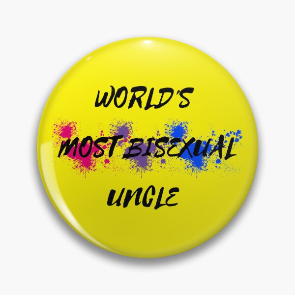 Item preview, World's Most Bisexual Uncle Bi Flag Color Splash In Yellow designed and sold by LuckyKermit.