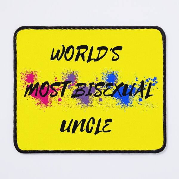 Item preview, World's Most Bisexual Uncle Bi Flag Color Splash In Yellow designed and sold by LuckyKermit.