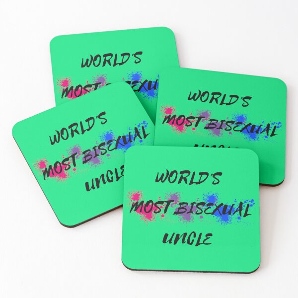 Item preview, World's Most Bisexual Uncle Bi Flag Color Splash In Green designed and sold by LuckyKermit.