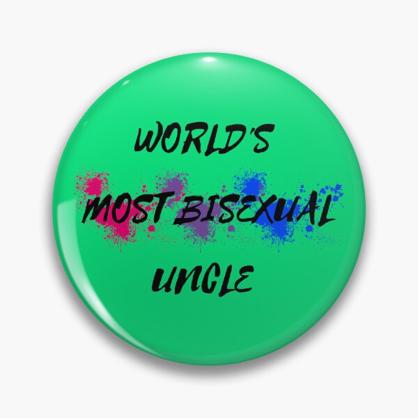 Item preview, World's Most Bisexual Uncle Bi Flag Color Splash In Green designed and sold by LuckyKermit.