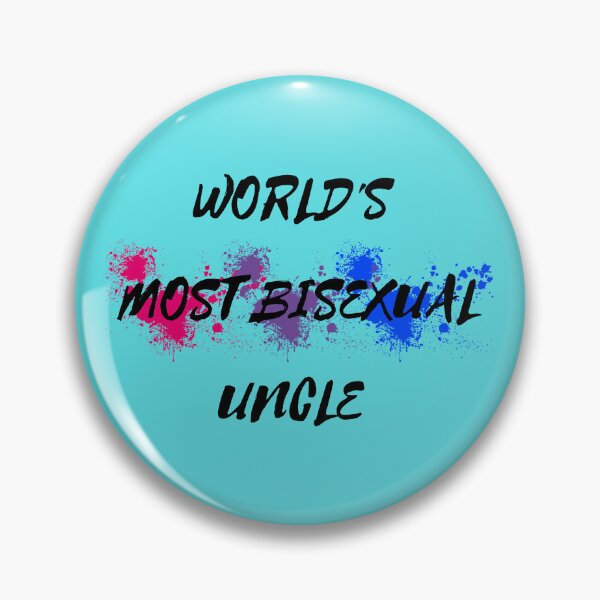 Item preview, World's Most Bisexual Uncle Bi Flag Color Splash In Cyan designed and sold by LuckyKermit.