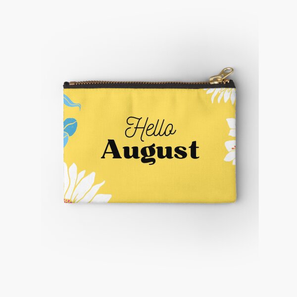 Item preview, Hello august with flowers & leaf design designed and sold by Made4You-Hub.