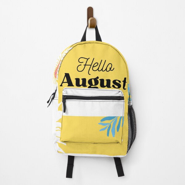 Item preview, Hello august with flowers & leaf design designed and sold by Made4You-Hub.
