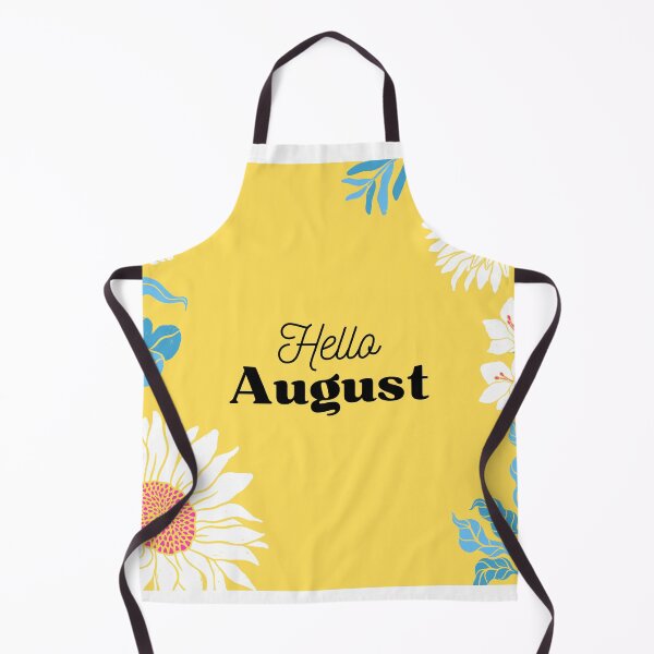 Item preview, Hello august with flowers & leaf design designed and sold by Made4You-Hub.