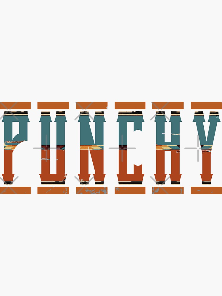 "Punchy Western Colored Print" Sticker for Sale by handsoftime2020
