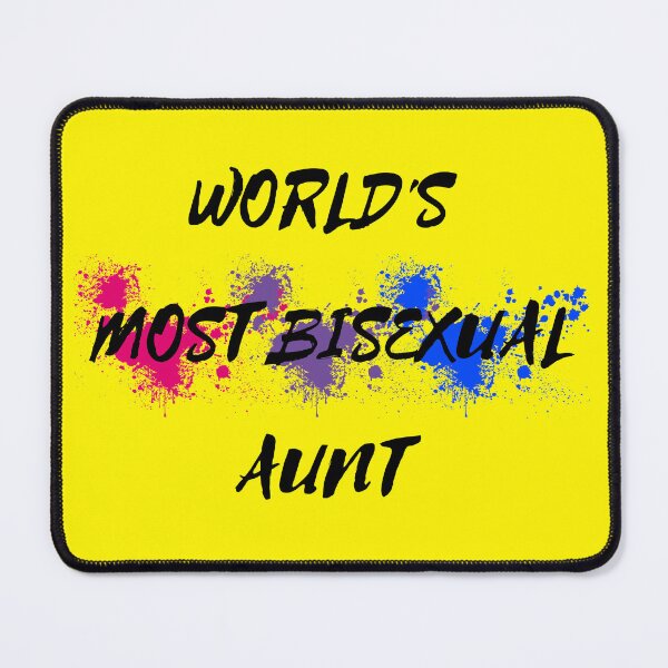Item preview, World's Most Bisexual Aunt Bi Flag Color Splash In Yellow designed and sold by LuckyKermit.