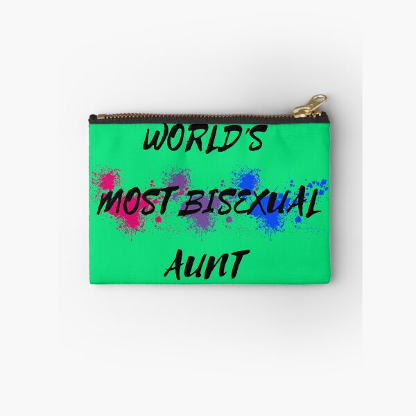 Item preview, World's Most Bisexual Aunt Bi Flag Color Splash In Green designed and sold by LuckyKermit.