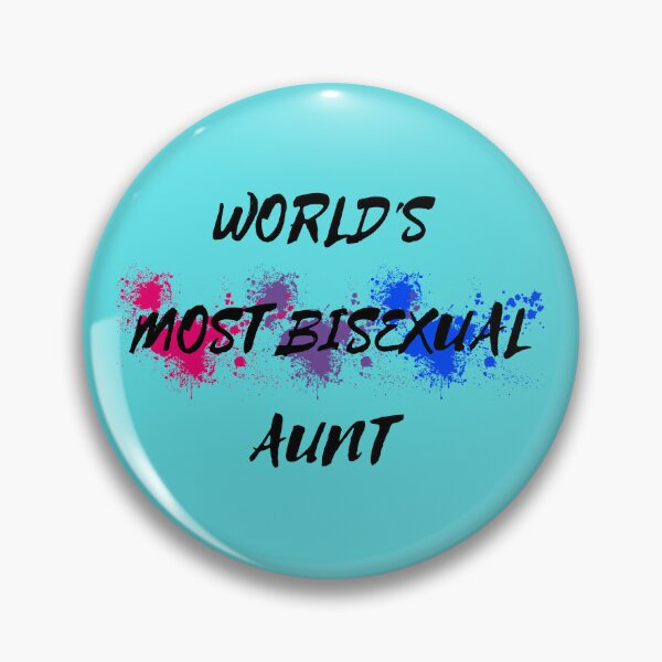 Item preview, World's Most Bisexual Aunt Bi Flag Color Splash In Cyan designed and sold by LuckyKermit.