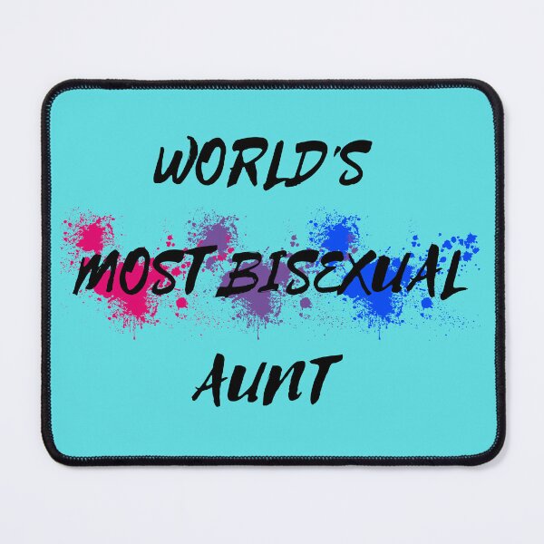 Item preview, World's Most Bisexual Aunt Bi Flag Color Splash In Cyan designed and sold by LuckyKermit.