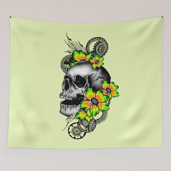 Item preview,  Romantic Skull Flowers designed and sold by Gothic Fantasy.