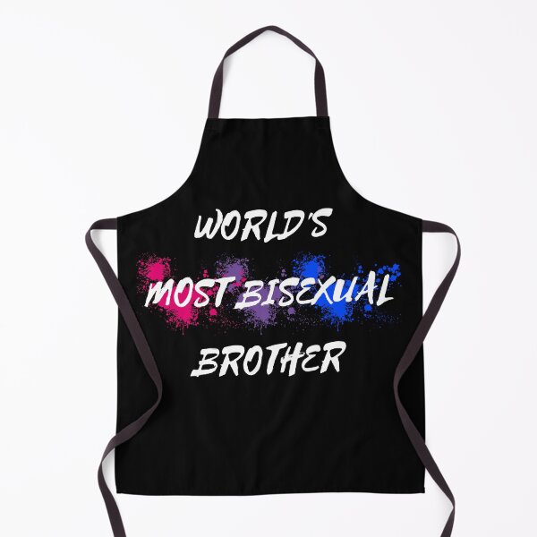 Item preview, World's Most Bisexual Brother Bi Flag Color Splash For Siblings In Black designed and sold by LuckyKermit.