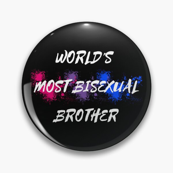 Item preview, World's Most Bisexual Brother Bi Flag Color Splash For Siblings In Black designed and sold by LuckyKermit.
