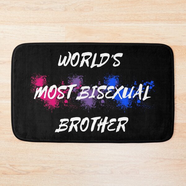 Item preview, World's Most Bisexual Brother Bi Flag Color Splash For Siblings In Black designed and sold by LuckyKermit.