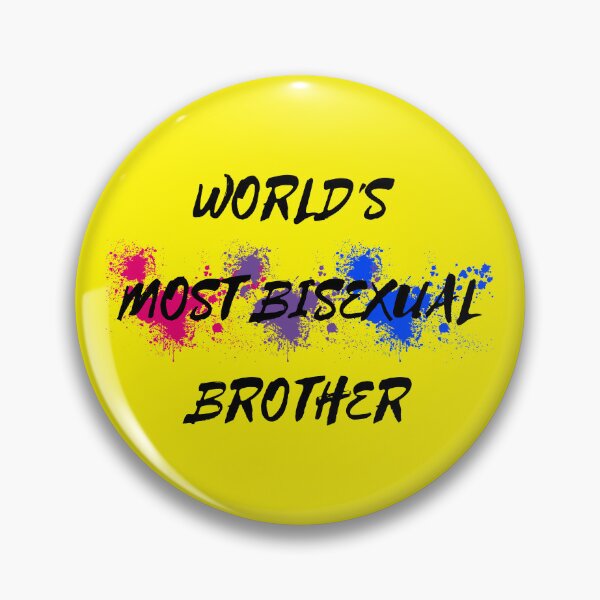 Item preview, World's Most Bisexual Brother Bi Flag Color Splash For Siblings In Yellow designed and sold by LuckyKermit.