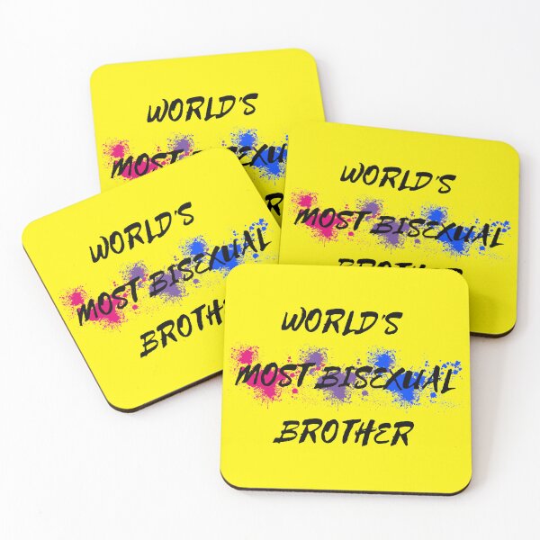 Item preview, World's Most Bisexual Brother Bi Flag Color Splash For Siblings In Yellow designed and sold by LuckyKermit.