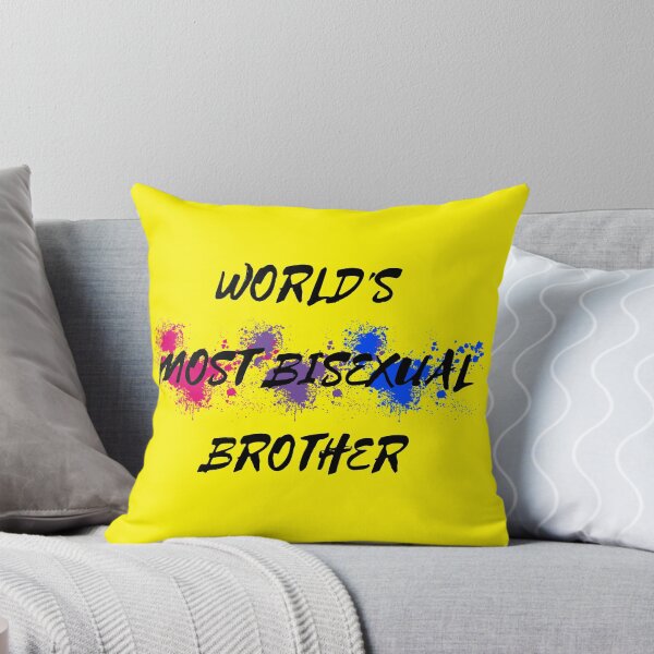 Item preview, World's Most Bisexual Brother Bi Flag Color Splash For Siblings In Yellow designed and sold by LuckyKermit.