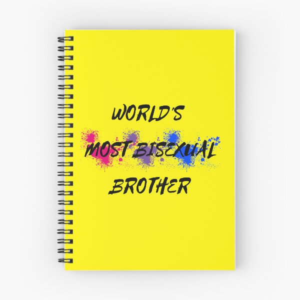 Item preview, World's Most Bisexual Brother Bi Flag Color Splash For Siblings In Yellow designed and sold by LuckyKermit.