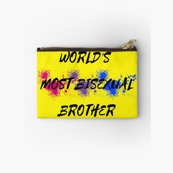 Item preview, World's Most Bisexual Brother Bi Flag Color Splash For Siblings In Yellow designed and sold by LuckyKermit.