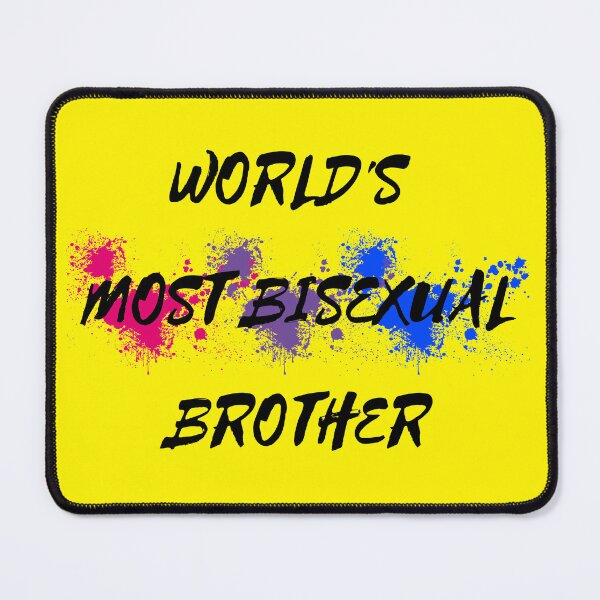 Item preview, World's Most Bisexual Brother Bi Flag Color Splash For Siblings In Yellow designed and sold by LuckyKermit.