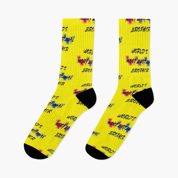 Item preview, World's Most Bisexual Brother Bi Flag Color Splash For Siblings In Yellow designed and sold by LuckyKermit.