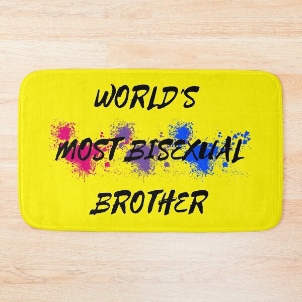 Item preview, World's Most Bisexual Brother Bi Flag Color Splash For Siblings In Yellow designed and sold by LuckyKermit.
