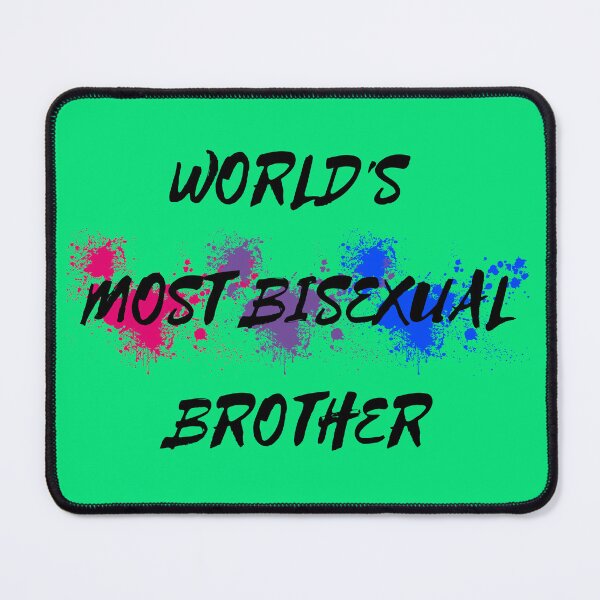 Item preview, World's Most Bisexual Brother Bi Flag Color Splash For Siblings In Green designed and sold by LuckyKermit.