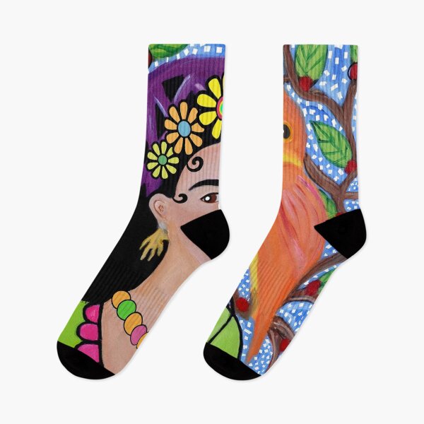 Item preview, Senorita with Flowers and Parrot designed and sold by jantulov.