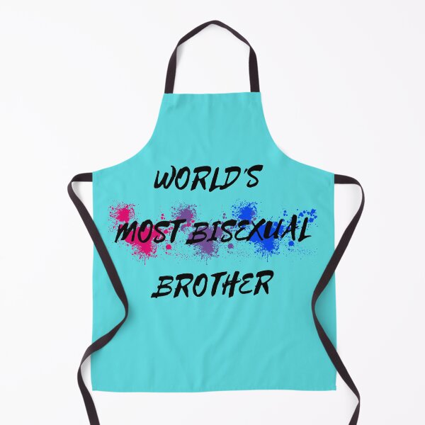 Item preview, World's Most Bisexual Brother Bi Flag Color Splash For Siblings In Cyan designed and sold by LuckyKermit.