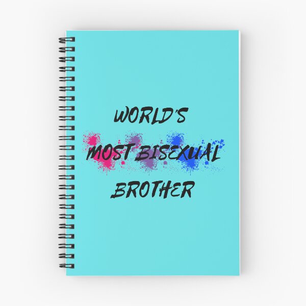 Item preview, World's Most Bisexual Brother Bi Flag Color Splash For Siblings In Cyan designed and sold by LuckyKermit.