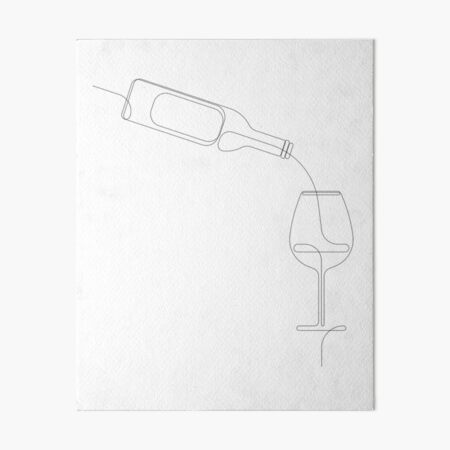 Aesthetic Boho Wine Glass Art Board Print for Sale by Cravio