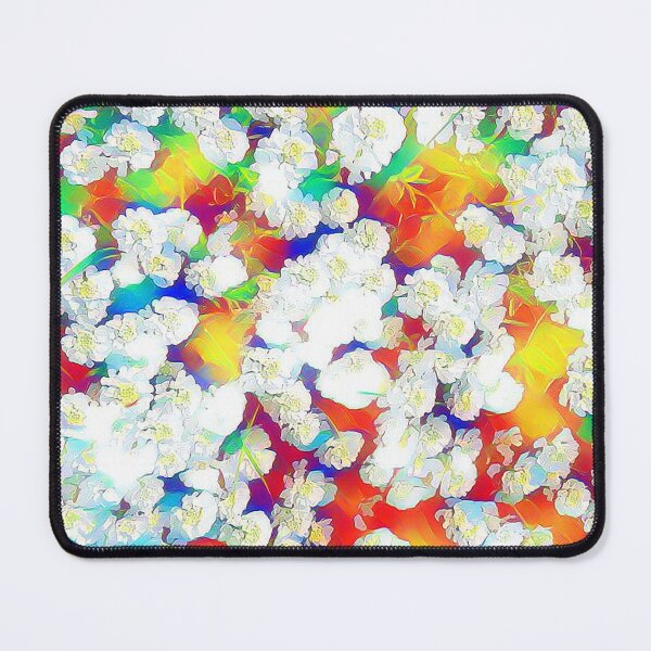 Item preview, Small flowers abstract with white, yellow, red, green and blue designed and sold by Ninaeva.