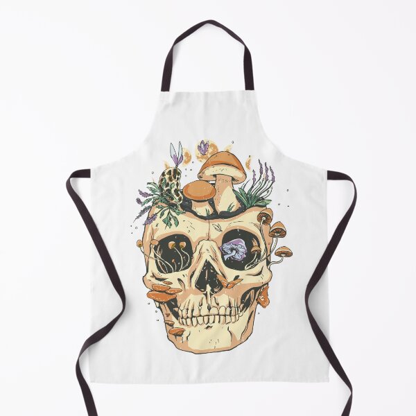 Item preview, SKULL WITH MUSHROOMS AND FLOWERS designed and sold by Chadwick Bradley.