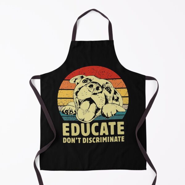 Item preview, Educate Don't Discriminate retro Pitbull lover designed and sold by Majesticoo.