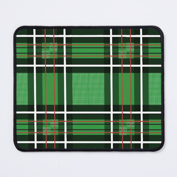 Item preview, Verde con línea blanca negra y roja Diseño de patrón de cuadros simple designed and sold by NellVerde.
