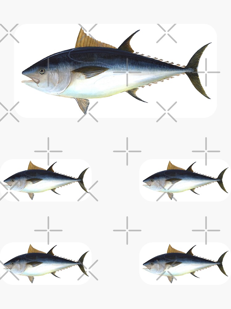 Master of the Deep: The Mighty Blue Fin Tuna Sticker for Sale by