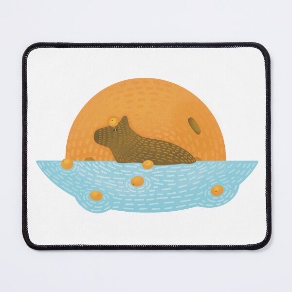 Item preview, Capybara swimming with oranges designed and sold by sagm.