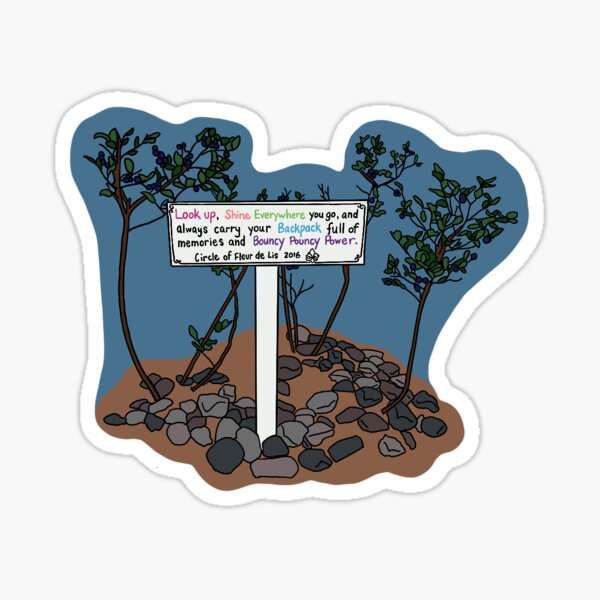FDL Circle Week - Blueberry bushes Sticker