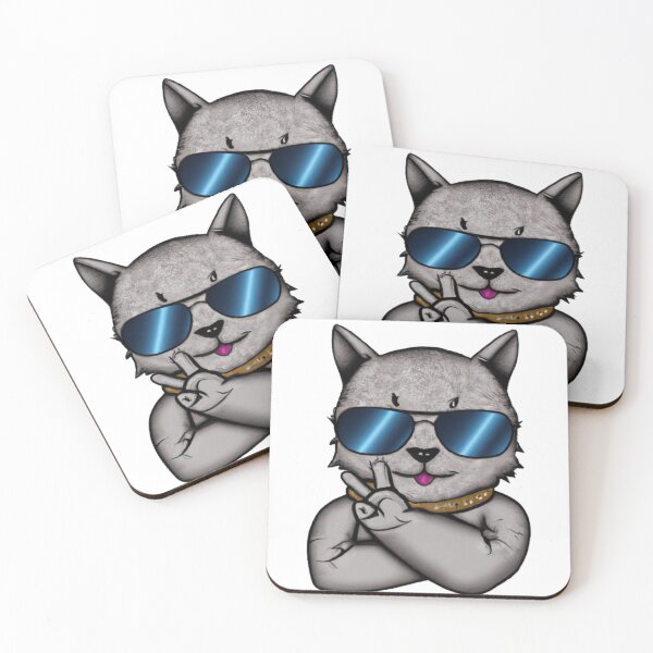 Item preview, Cool cat with glasses peace designed and sold by sabrinadesign.