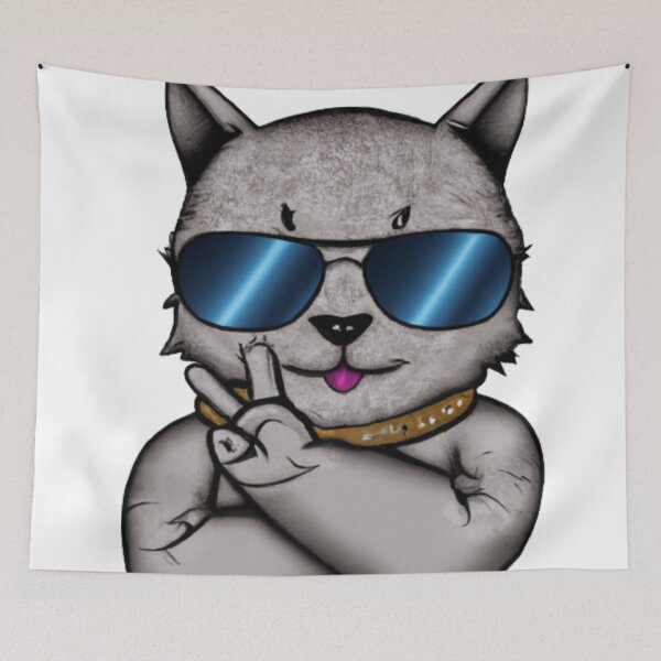 Item preview, Cool cat with glasses peace designed and sold by sabrinadesign.