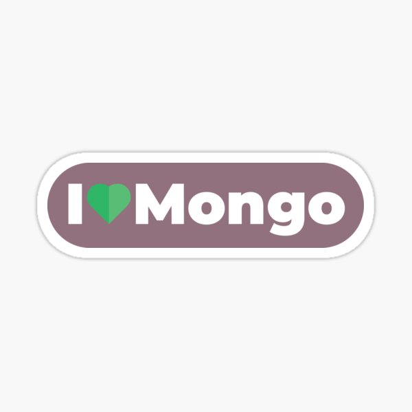 Item preview, I Love / Heart Mongo / MongoDB - For MongoDB Programmers / Coders / Developers designed and sold by ItsRainingPxls.