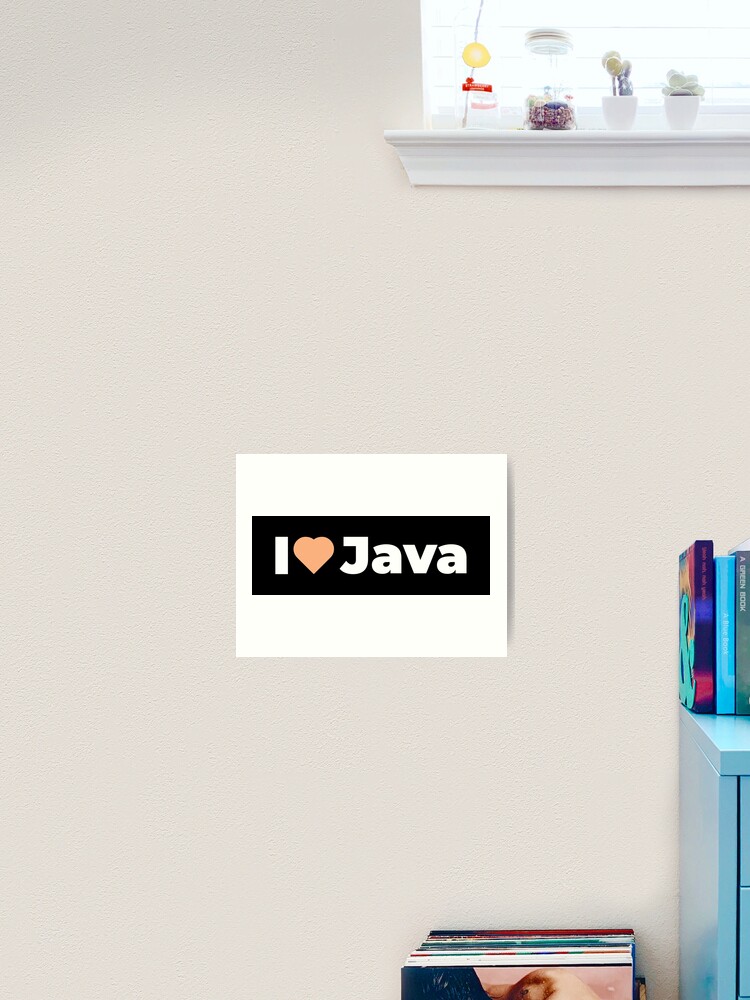 Thumbnail 2 of 3, Art Print, I Love / Heart Java - For Java Programmers / Coders / Developers designed and sold by ItsRainingPxls.