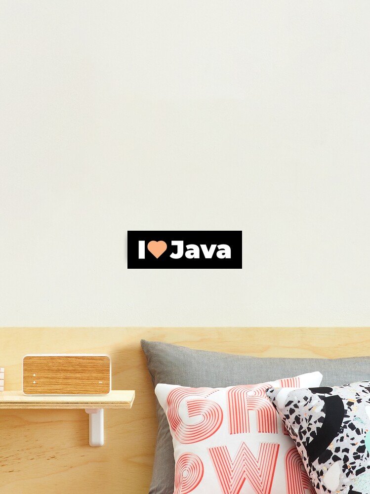 Thumbnail 2 of 3, Photographic Print, I Love / Heart Java - For Java Programmers / Coders / Developers designed and sold by ItsRainingPxls.