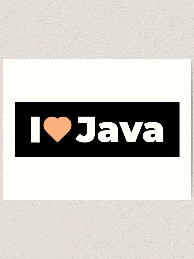 Thumbnail 1 of 3, Art Print, I Love / Heart Java - For Java Programmers / Coders / Developers designed and sold by ItsRainingPxls.