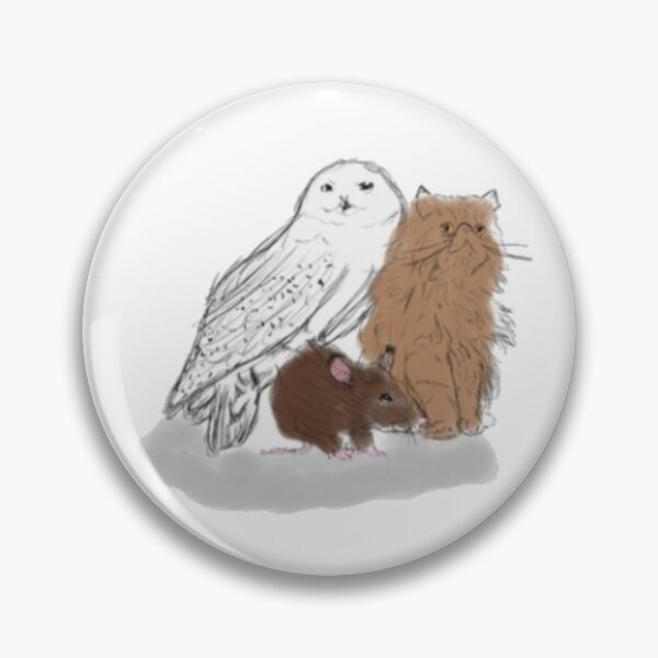 Item preview, White Owl with cat and rat designed and sold by PottersArt.