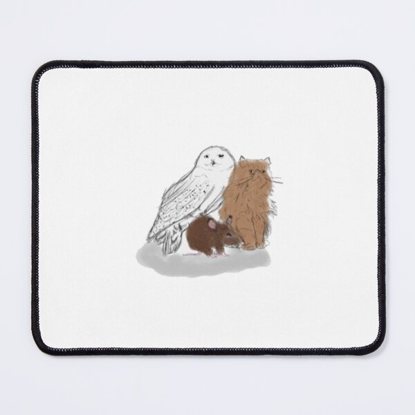 Item preview, White Owl with cat and rat designed and sold by PottersArt.